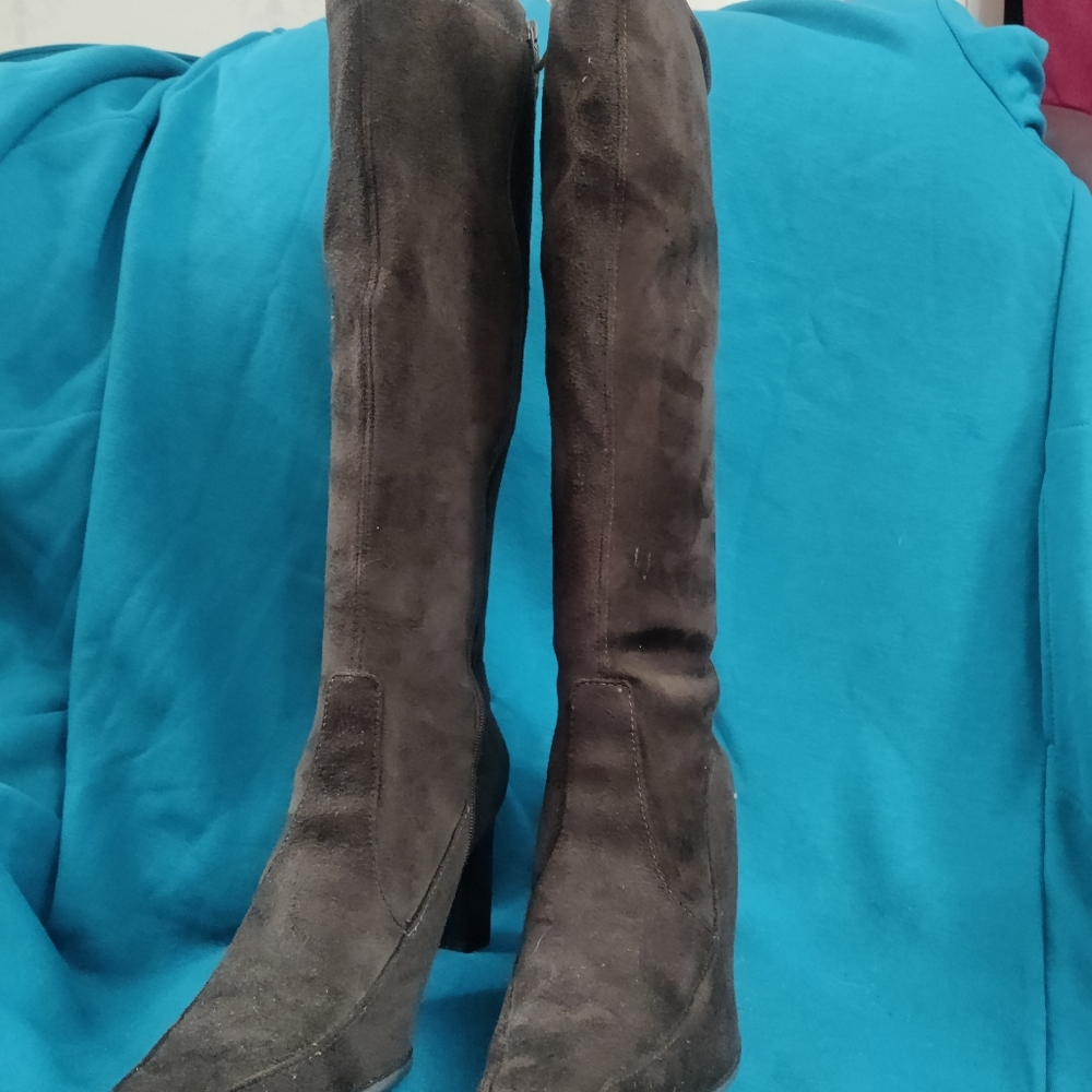 Franco Sarto Brown Suede Knee High Boots